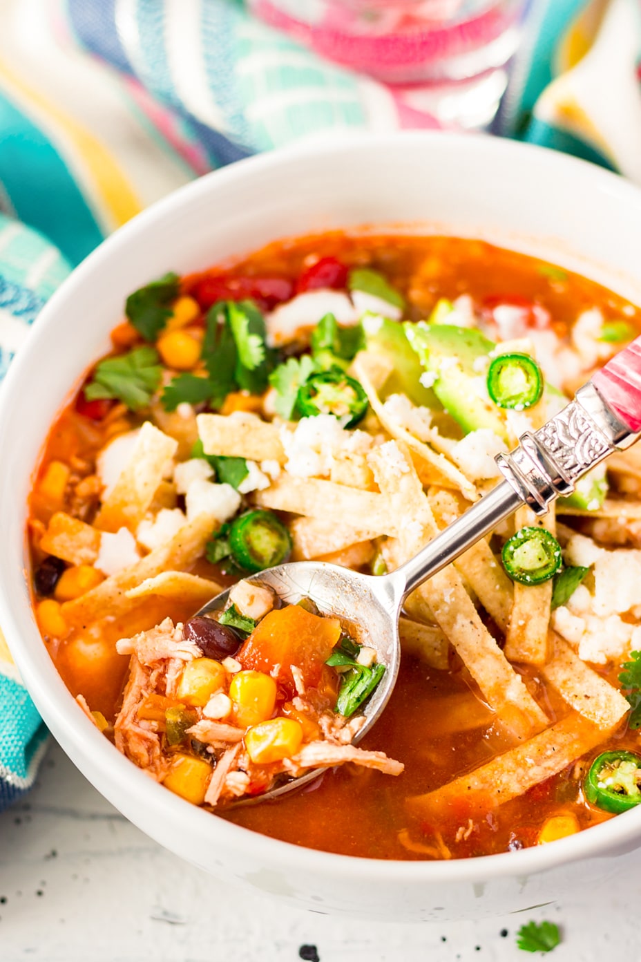 Slow Cooker Chicken Tortilla Soup