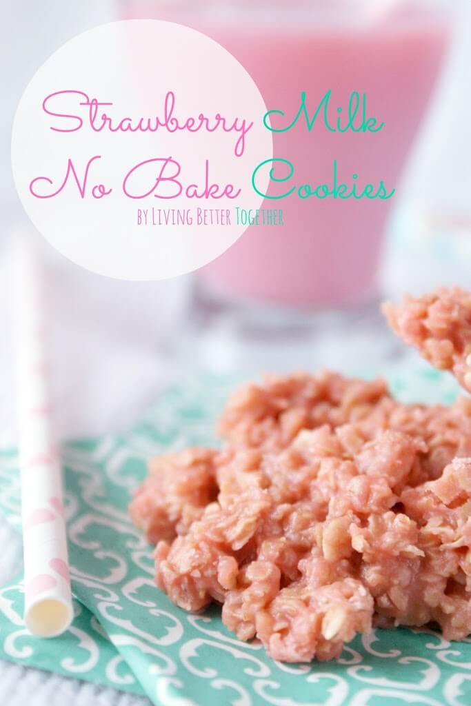 Strawberry Milk No Bake Cookies
