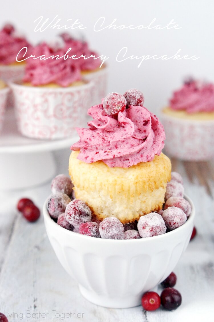 White Chocolate Cranberry Cupcakes