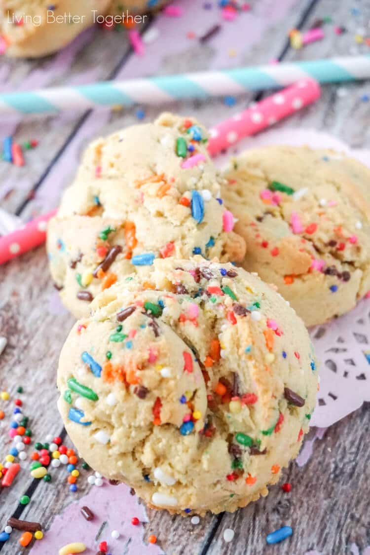 Birthday Cake Pudding Cookies