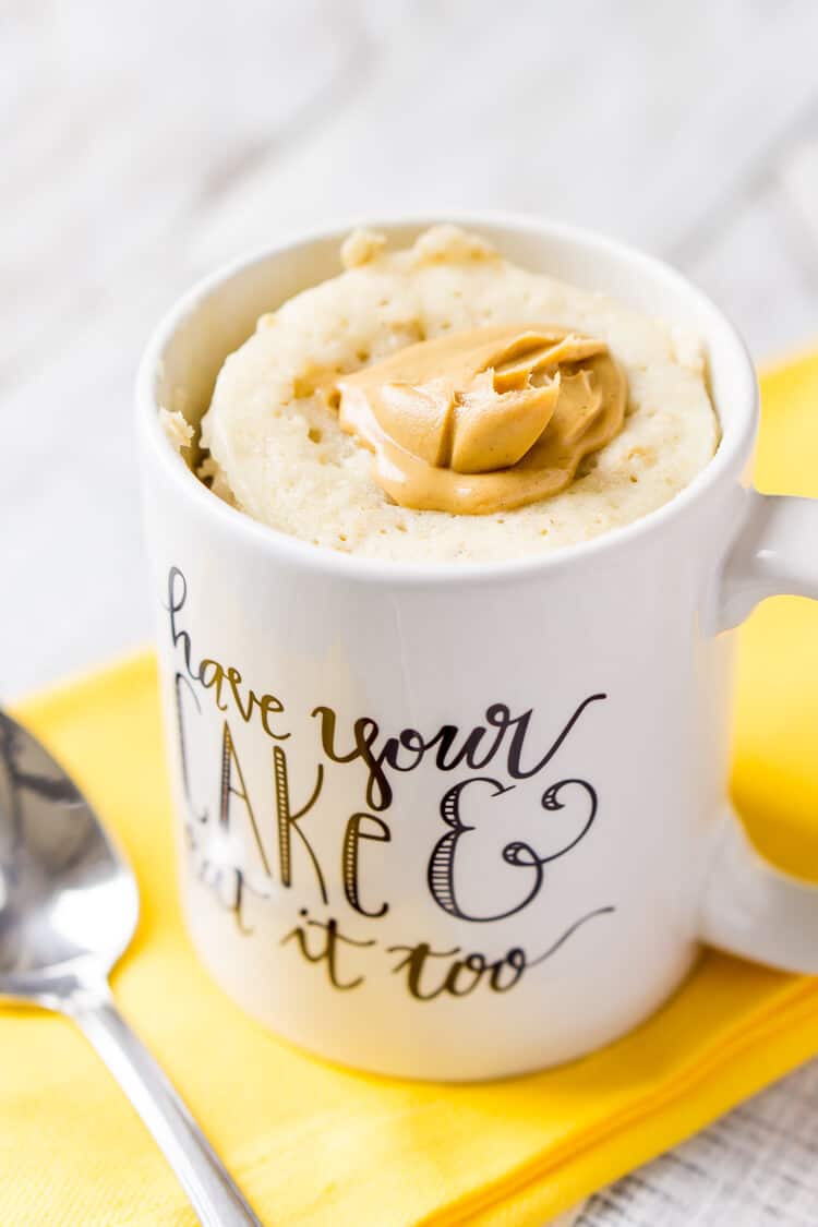 Peanut Butter & Oatmeal Mug Cake for Two