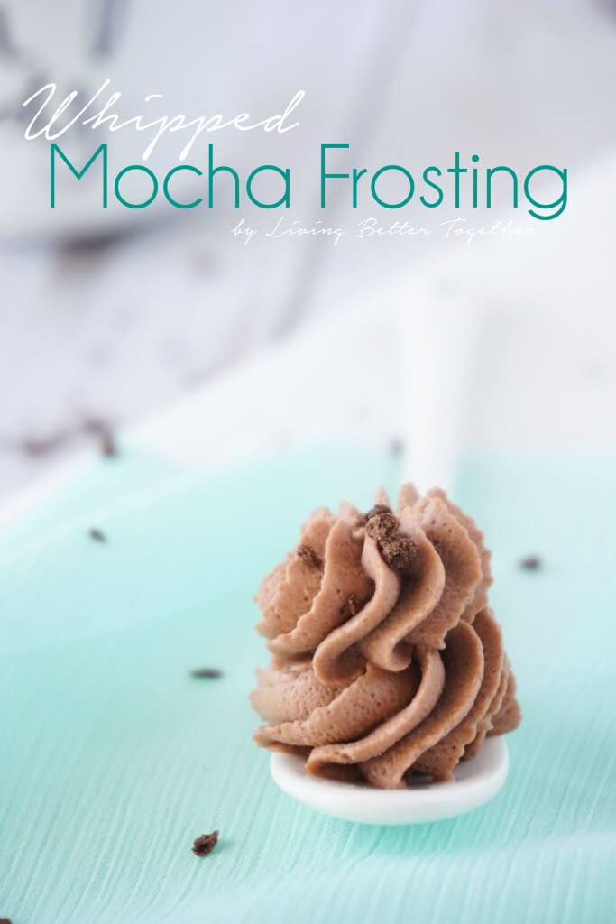This Whipped Mocha Frosting is light, fluffy, and has a perfect balance of rich chocolate and bold coffee.
