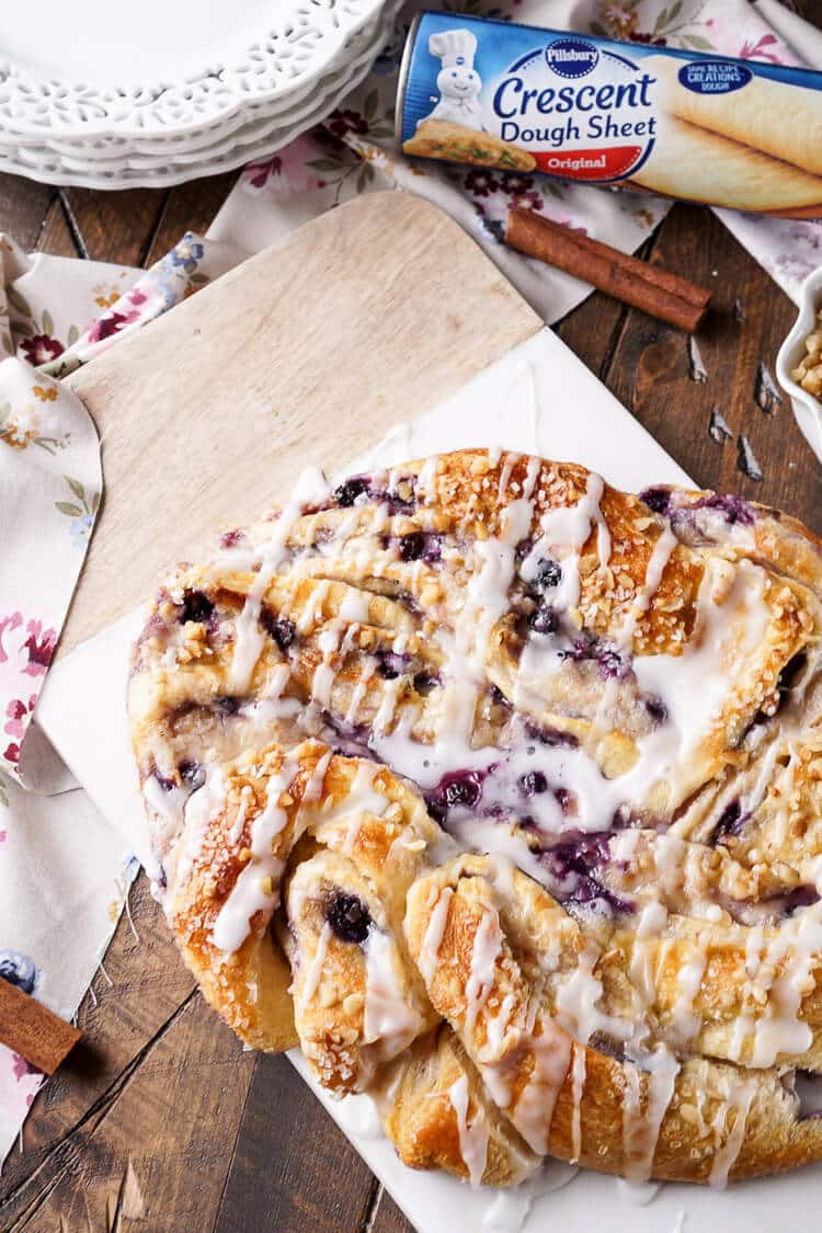Blueberry Spice Cream Cheese Ring