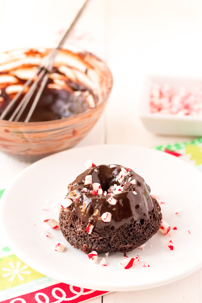 These Mini Chocolate Peppermint Bundt Cakes are a rich, decadent single-serve dessert made with cocoa powder, coffee, and topped with peppermint whipped cream, these treats taste like a coffeehouse favorite!