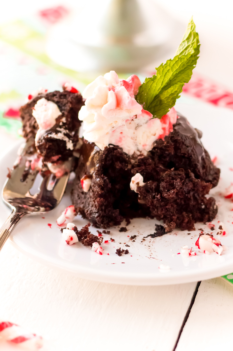These Mini Chocolate Peppermint Bundt Cakes are a rich, decadent single-serve dessert made with cocoa powder, coffee, and topped with peppermint whipped cream, these treats taste like a coffeehouse favorite!