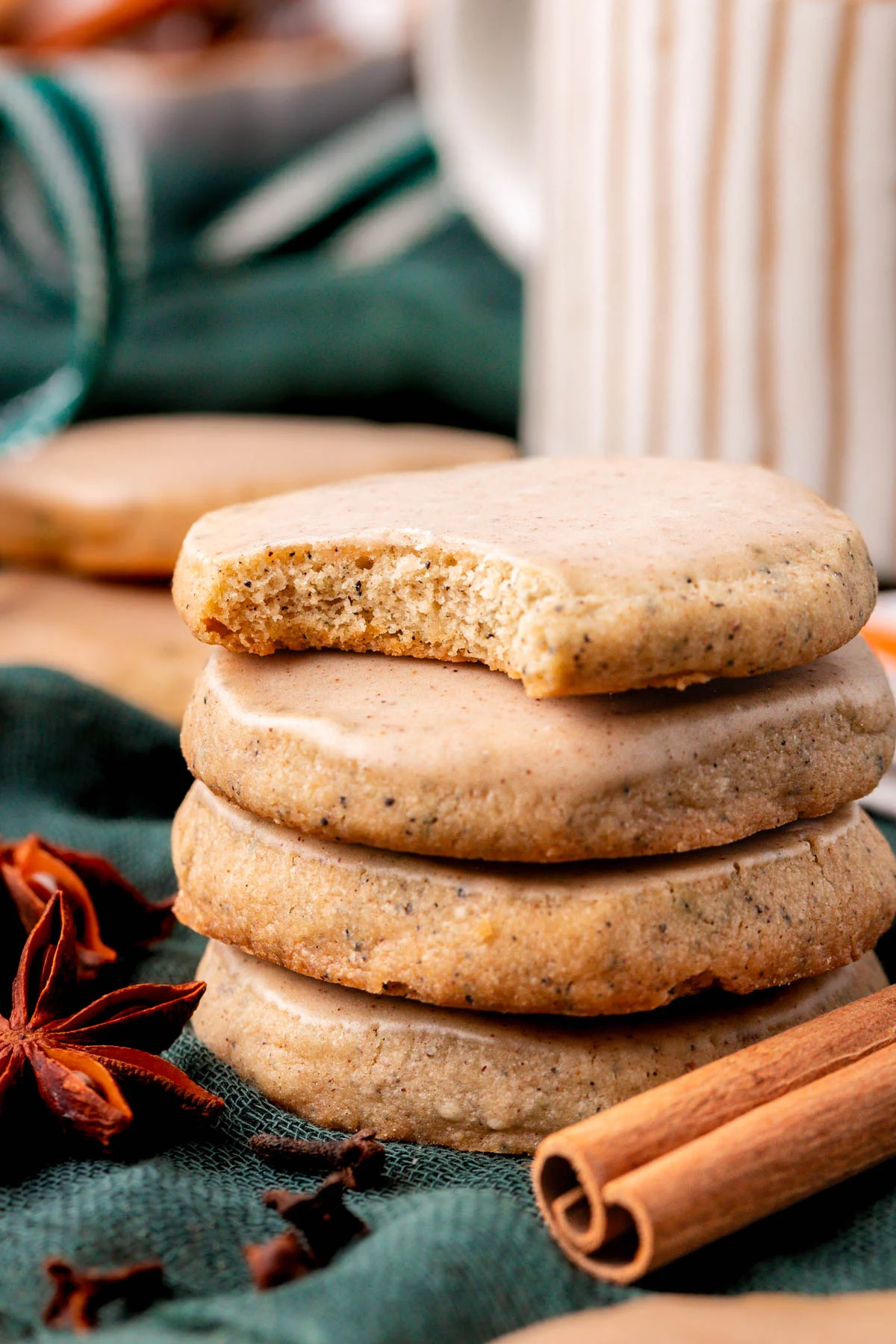 Vanilla Chai Shortbread Cookies