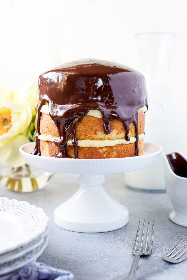 Triple Layer Boston Cream Pie