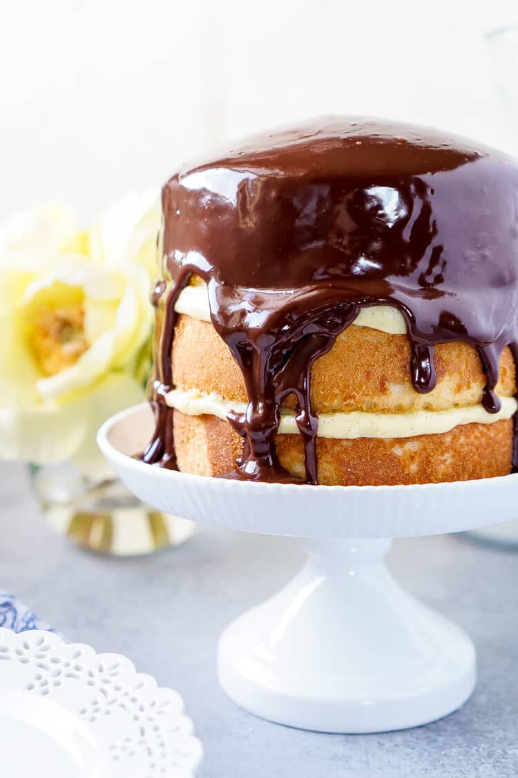 Triple Layer Boston Cream Pie