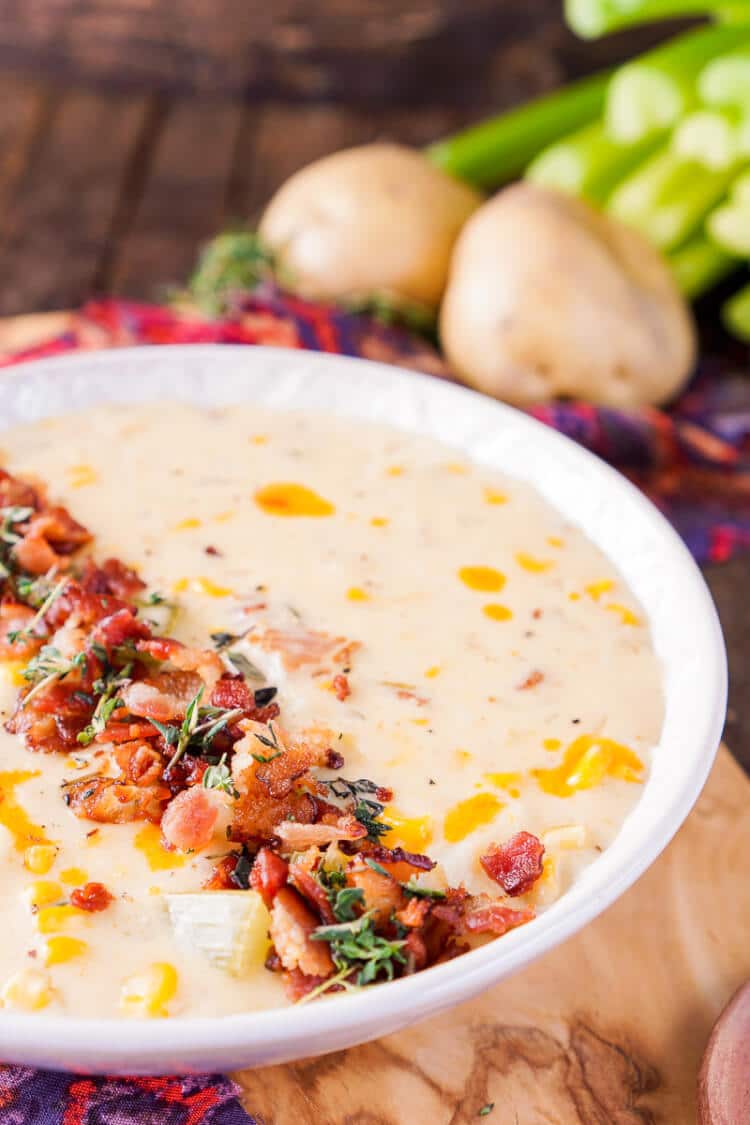 New England Corn Chowder with Bacon