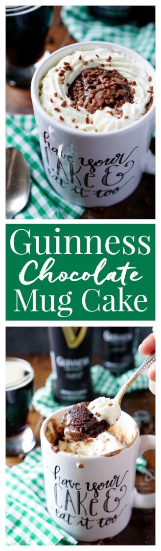 Guinness Chocolate Mug Cake