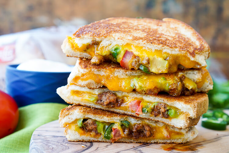 Taco Grilled Cheese Sandwich