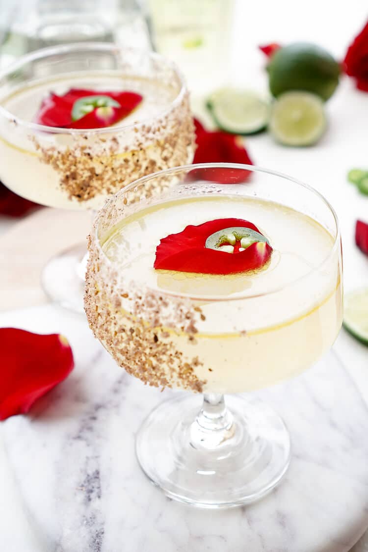 This Spicy Jalapeno Margarita Recipe is the Patrón Margarita of the Year! Expertly crafted, artfully presented, and it tastes as smooth as it looks!