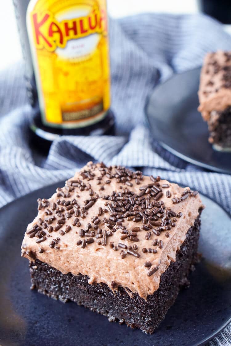 Kahlua Chocolate Poke Cake