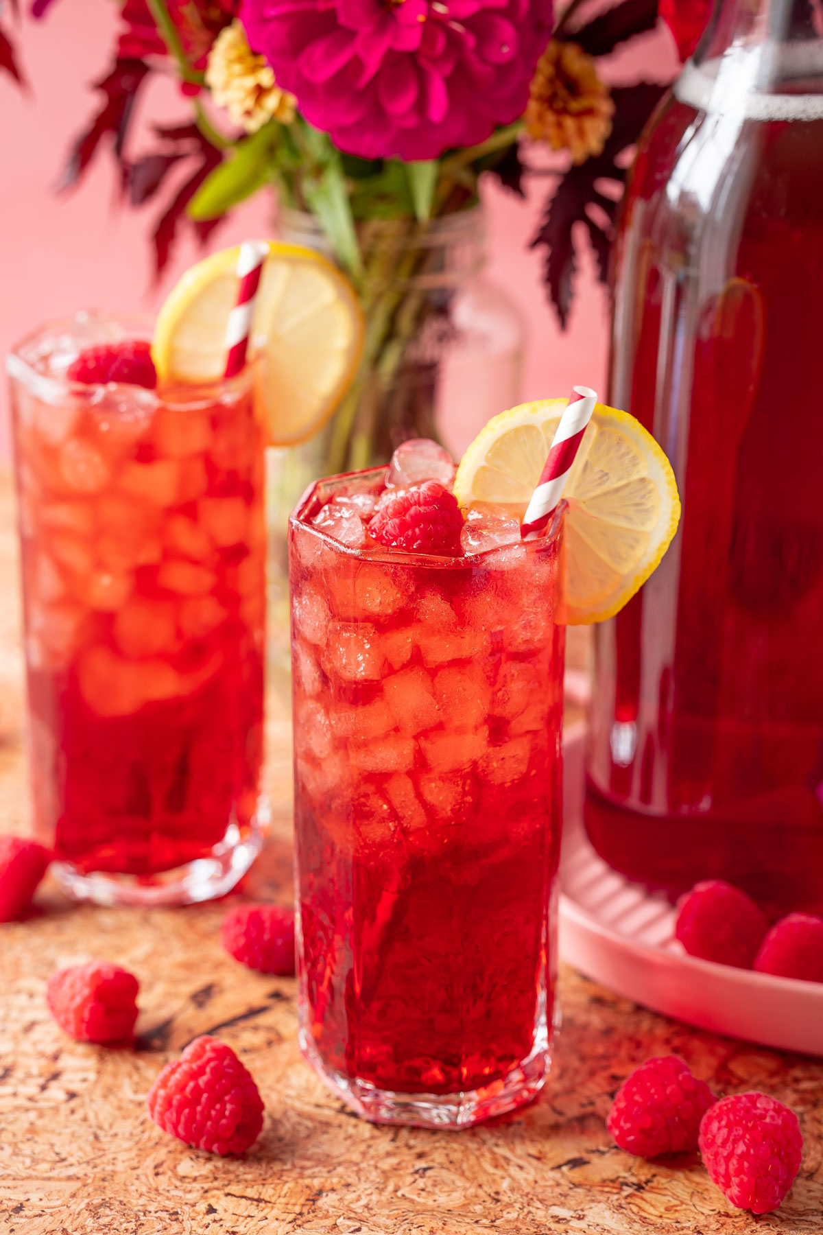 Homemade Raspberry Iced Tea