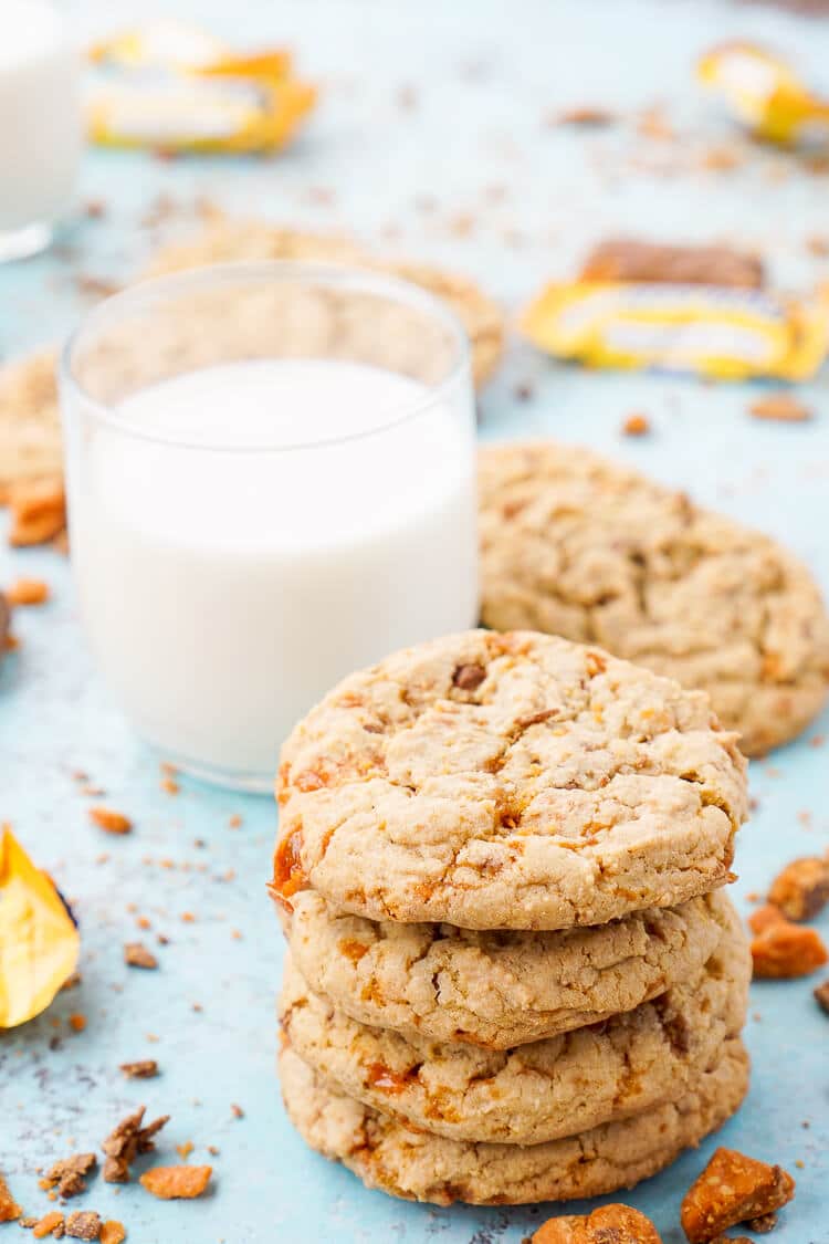 Butterfinger Pudding Cookies