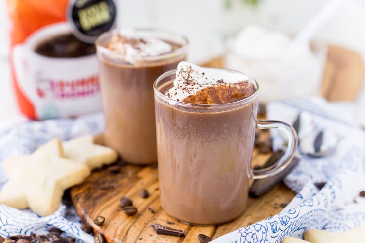 This Hot Chocolate Coffee is an indulgent blend of thick and creamy hot chocolate and bold hot dark roast coffee. The perfect brunch or dessert beverage for the holidays!