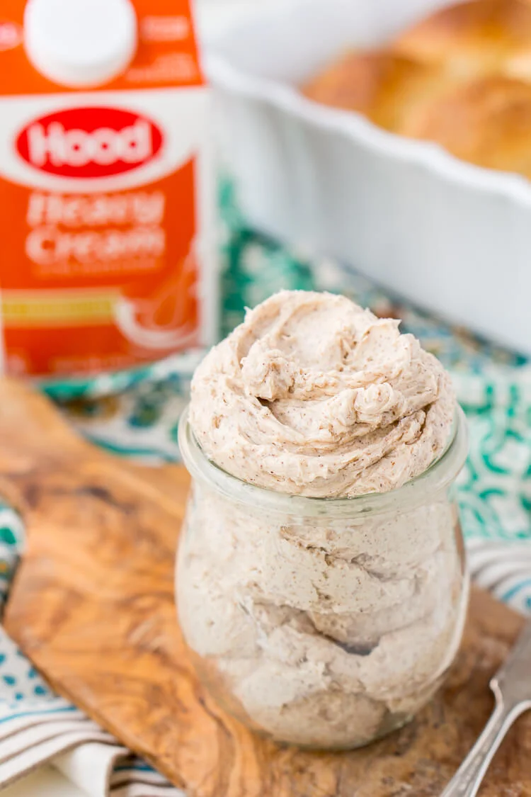 This Homemade Cinnamon Butter is bound to be a holiday table staple. Made in minutes in your stand mixer or blender, you can whip up this delicious, creamy, and spicy butter that's perfect for spreading on dinner rolls, toast, and sweet potatoes! And don't forget to brag that you made it!