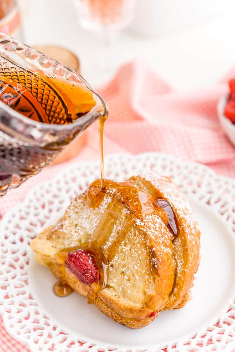 Champagne Raspberry Baked French Toast