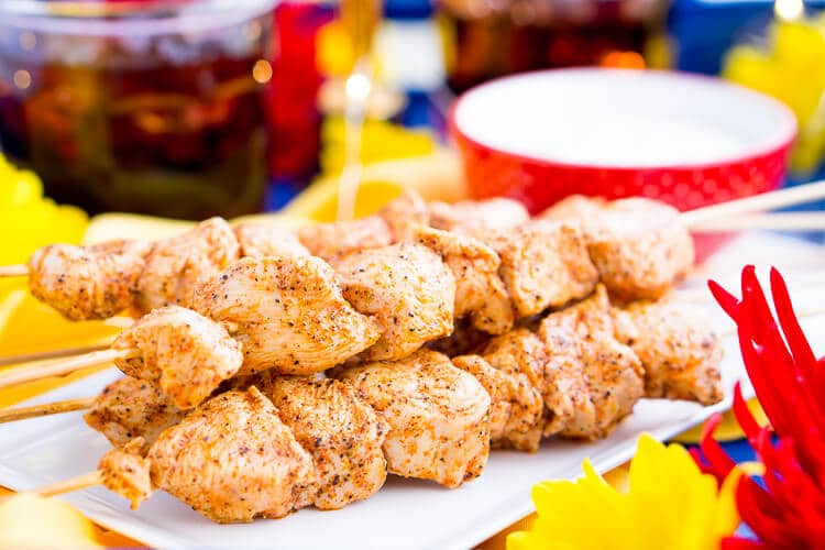 Baked Cajun Chicken Skewers