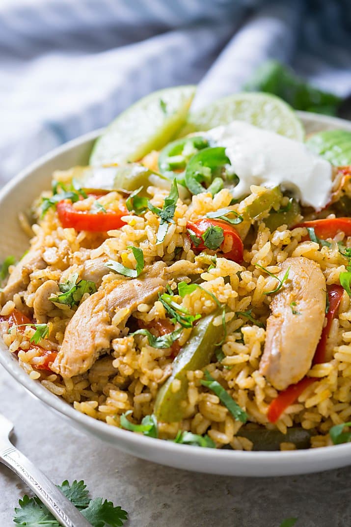 Mexican Inspired Chicken Fajita Rice