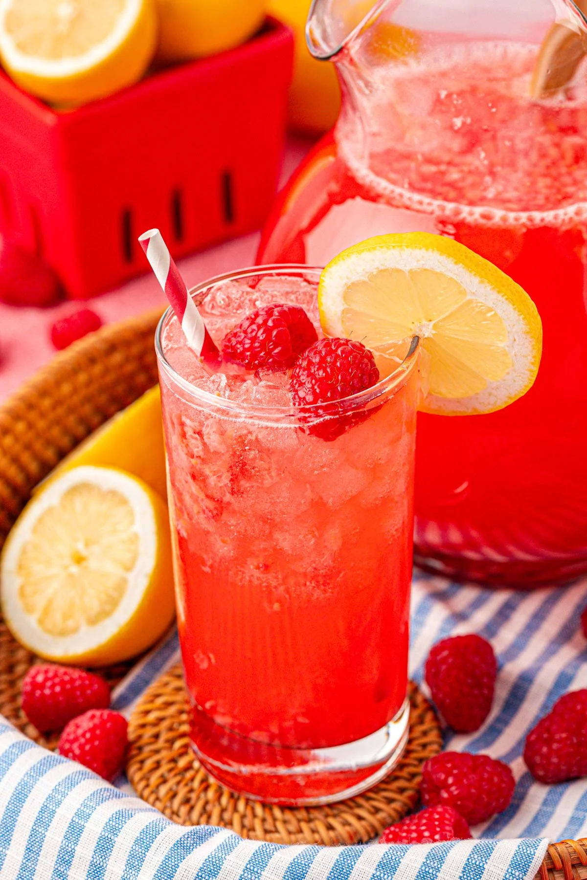 Easy Sparkling Raspberry Lemonade