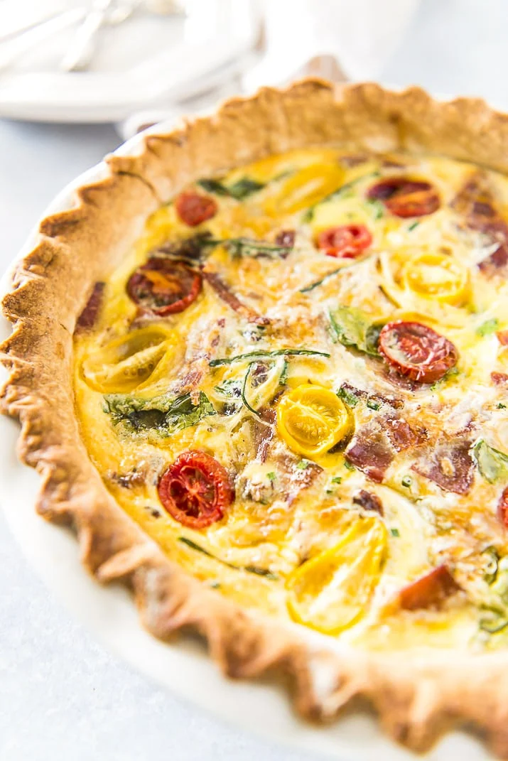 Bacon Onion Spinach Quiche Lorraine