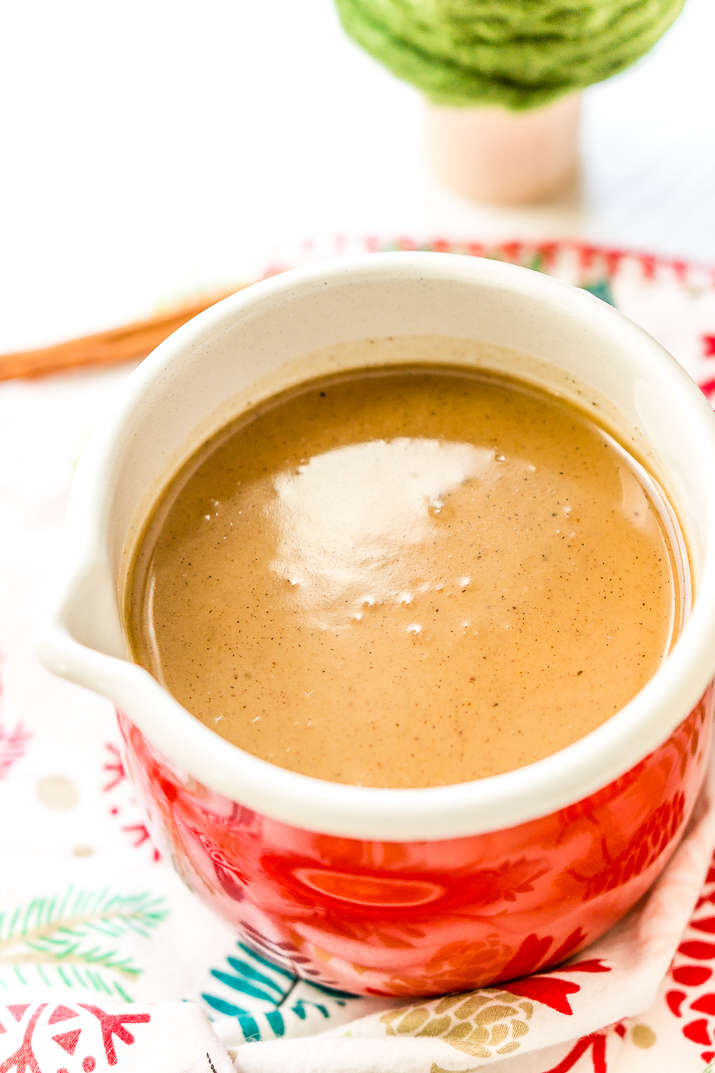 Spiced Vanilla Syrup is a rich and creamy syrup with a blend of cinnamon, allspice, and nutmeg that make this a delicious addition to the brunch table that's perfect for smothering pancakes, waffles, and more!