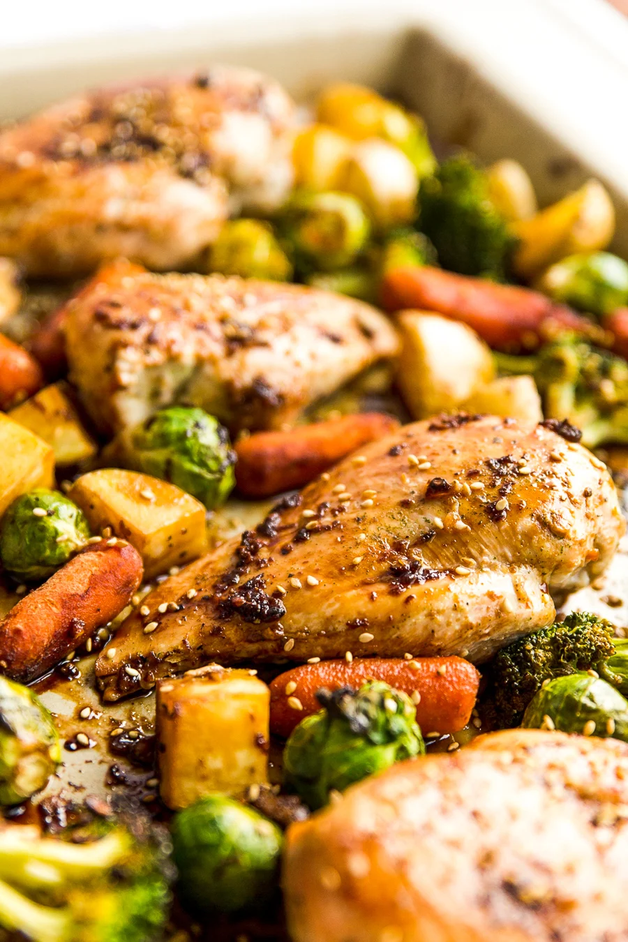 Honey Ginger Chicken Sheet Pan Dinner