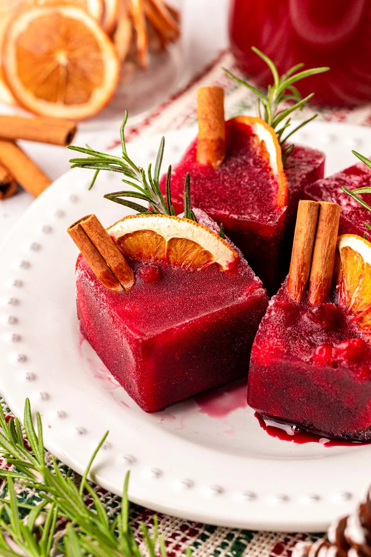 Easy DIY Christmas Ice Cubes