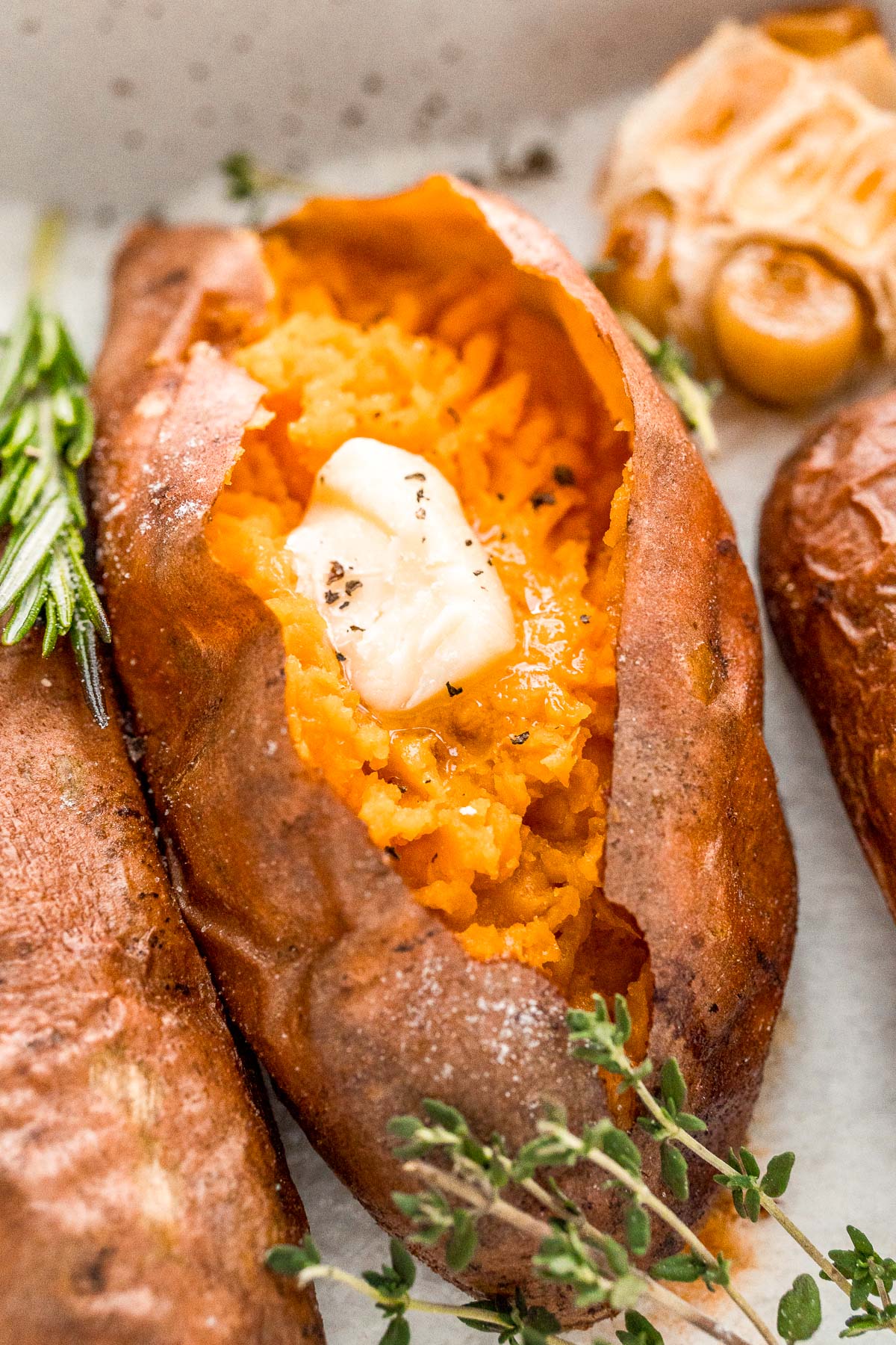 Salt Baked Sweet Potatoes