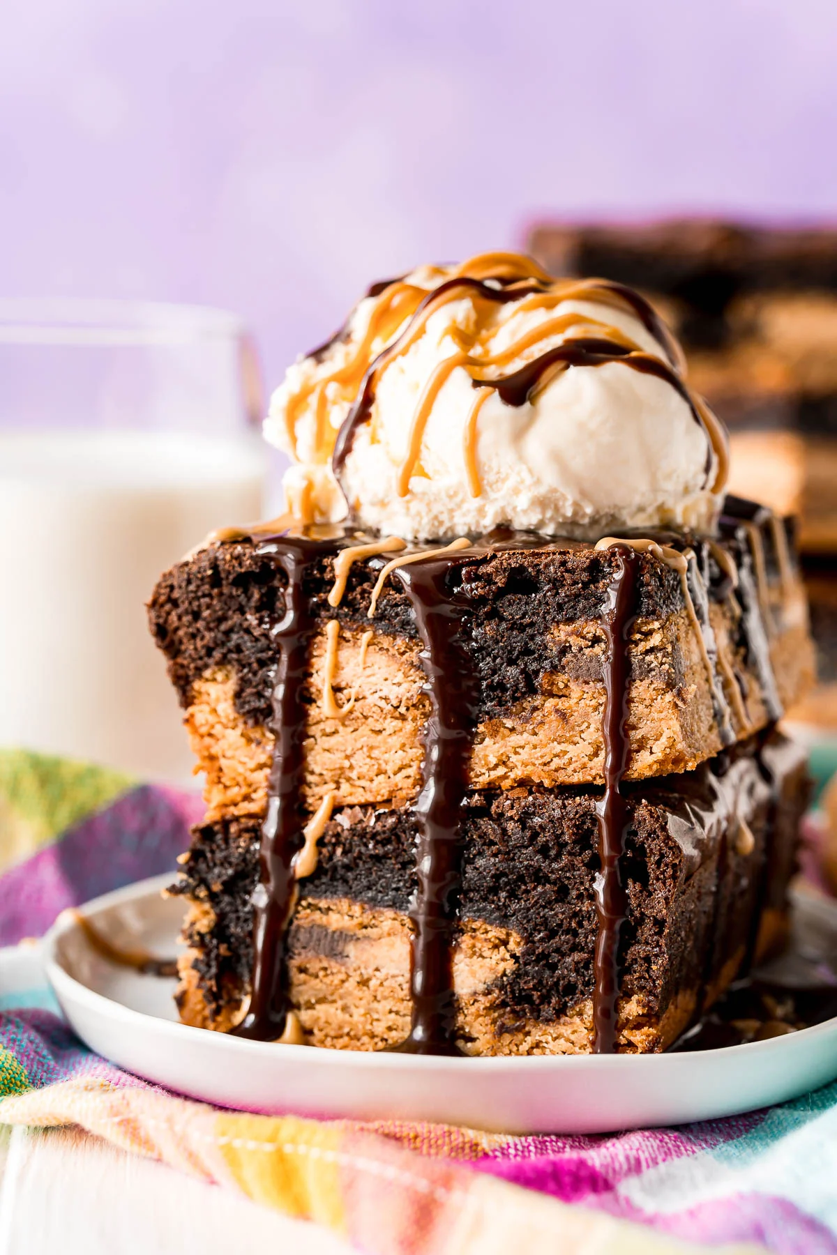 Peanut Butter Slutty Brownies