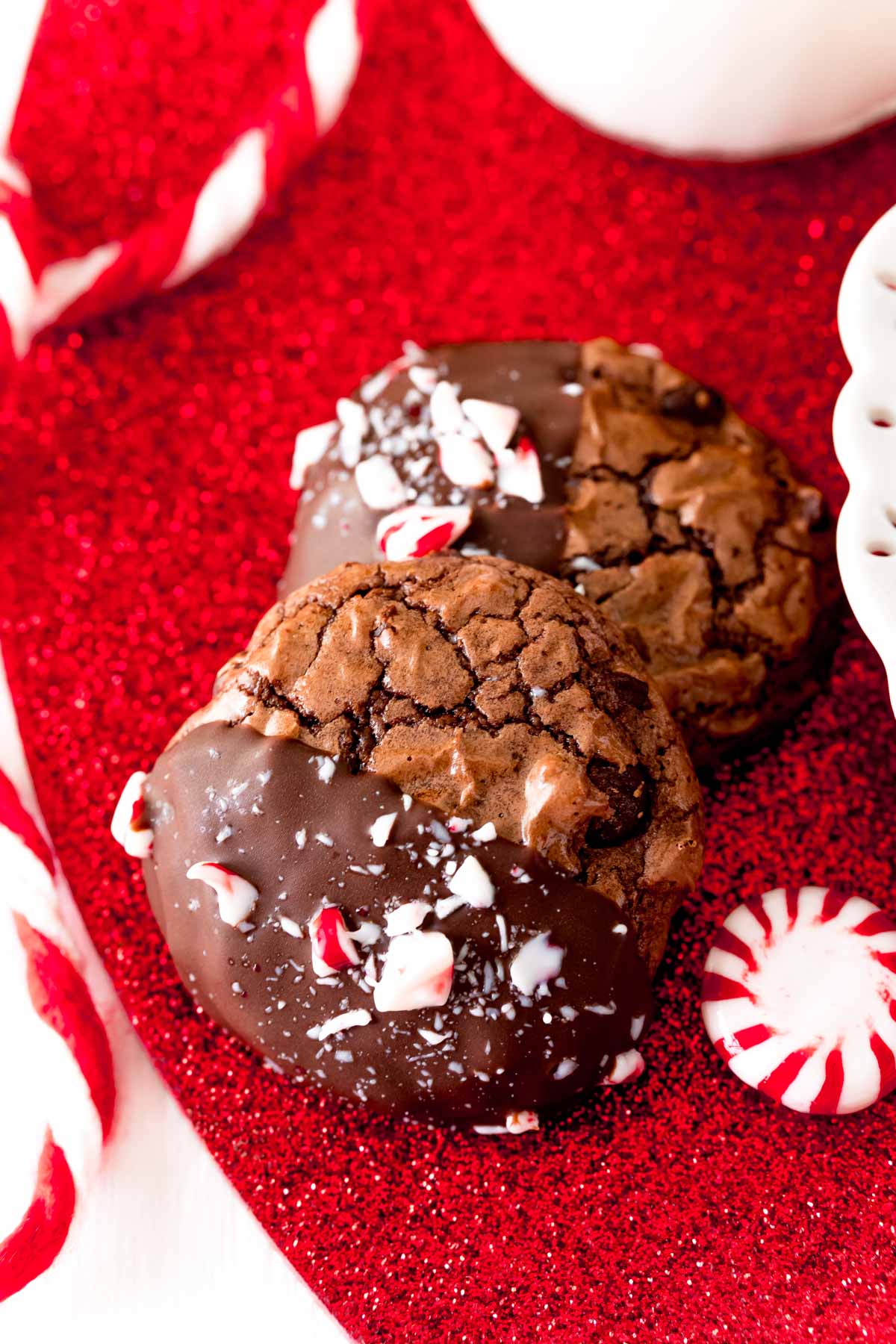 Peppermint Brownie Cookies