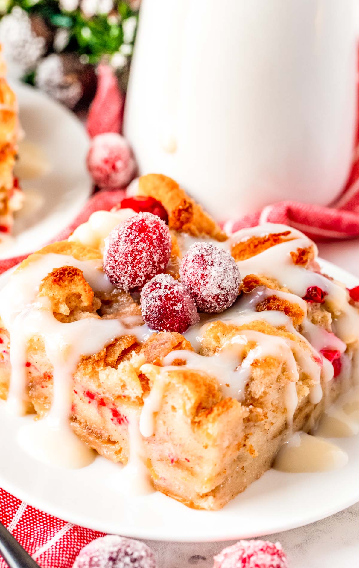 White Chocolate Cranberry Bread Pudding