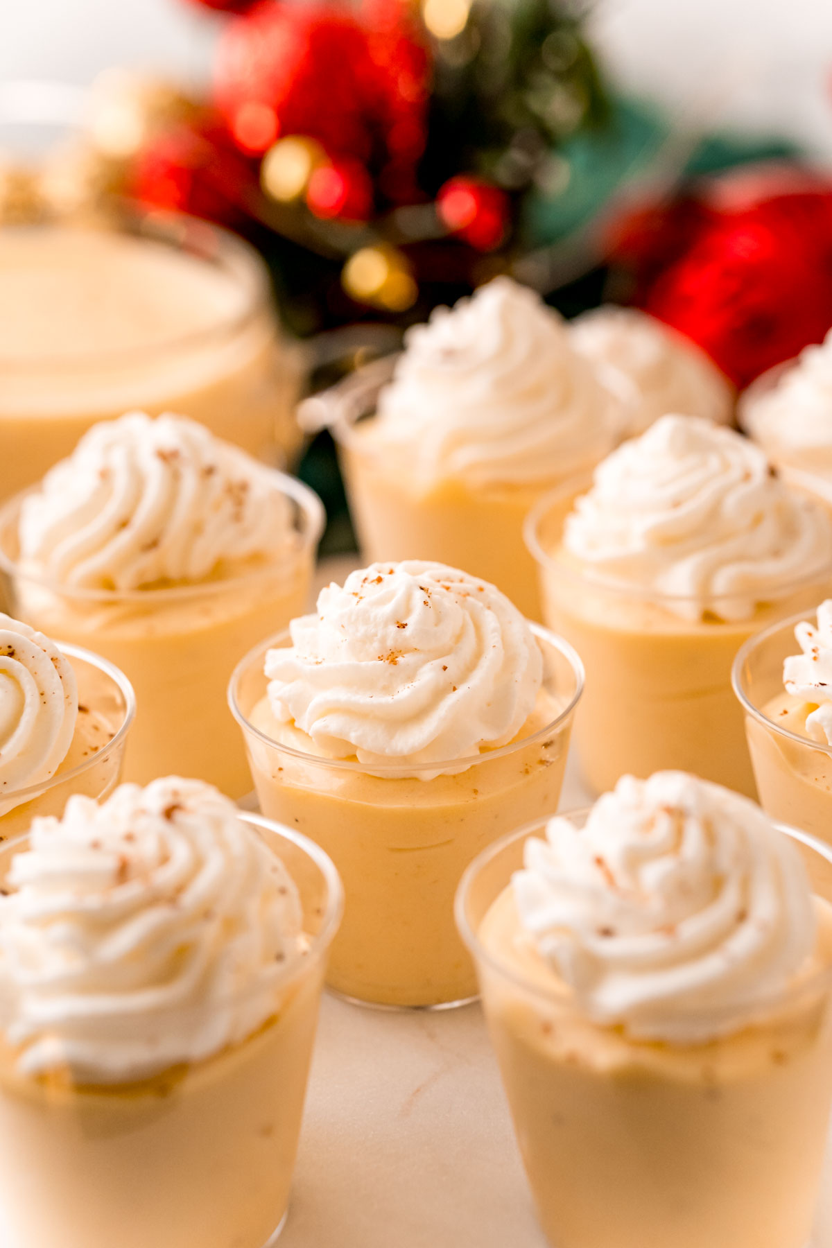 Eggnog Pudding Shots