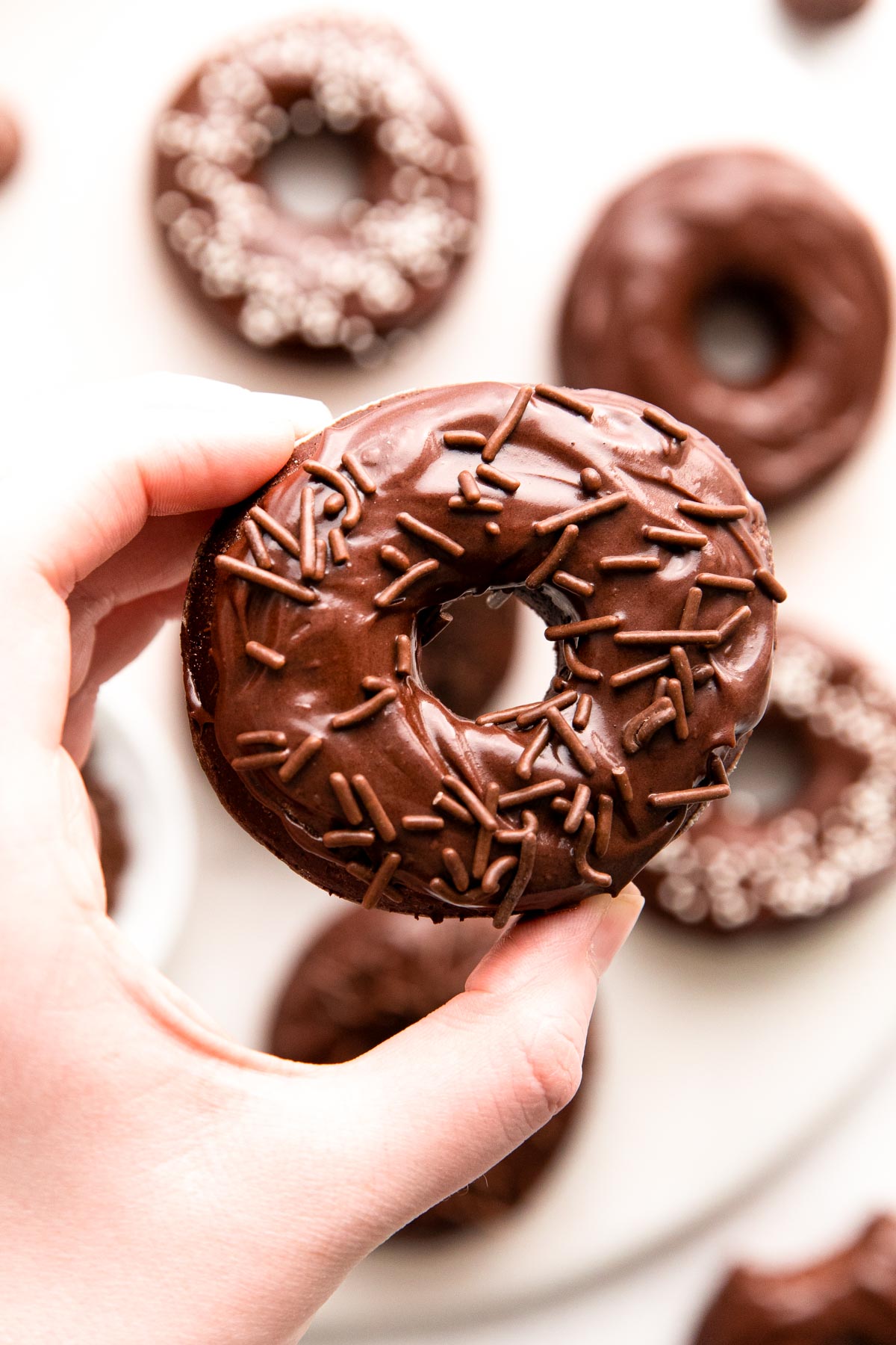 Air Fryer Chocolate Doughnuts