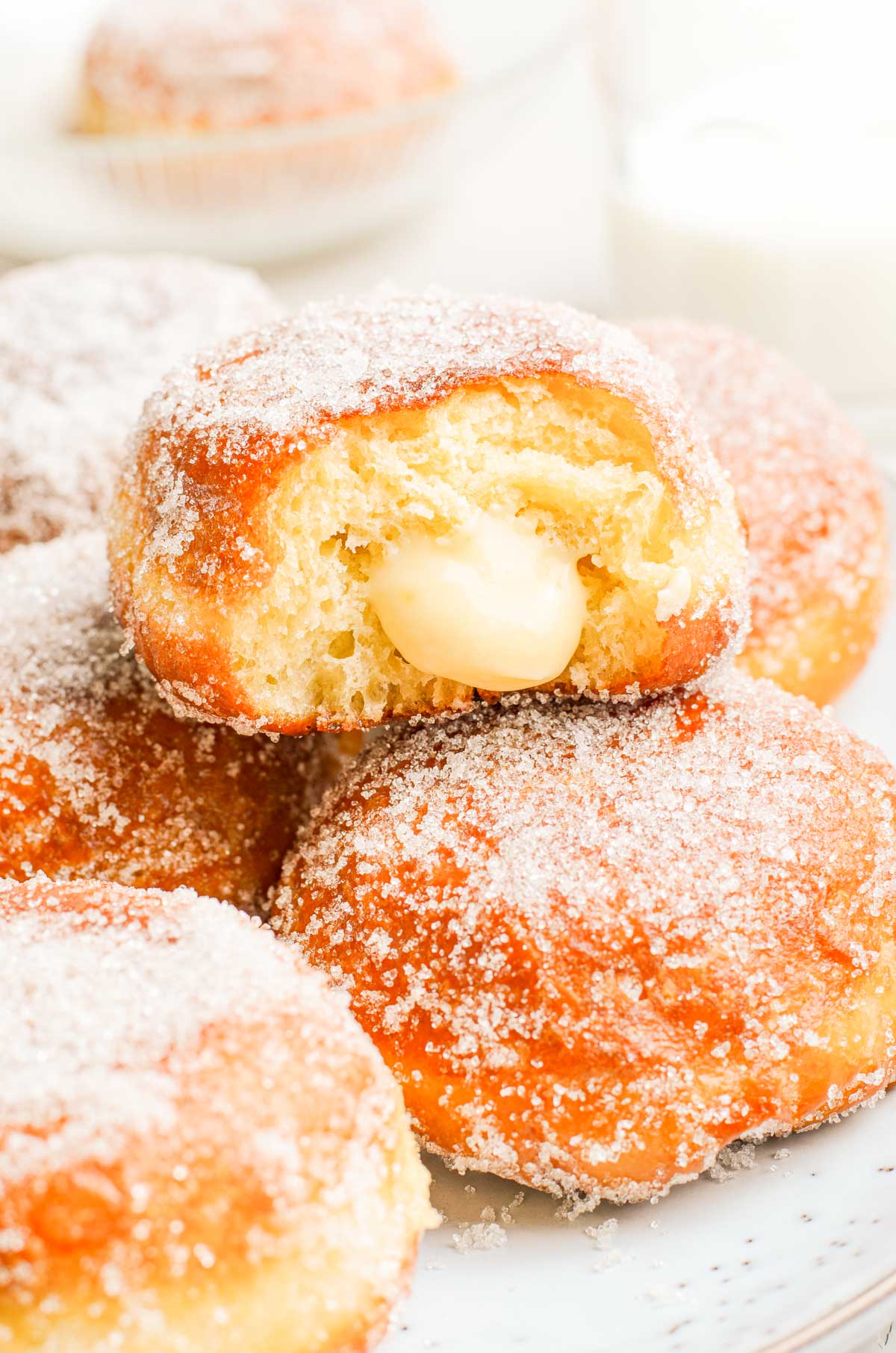 Brioche Donuts with Vanilla Filling