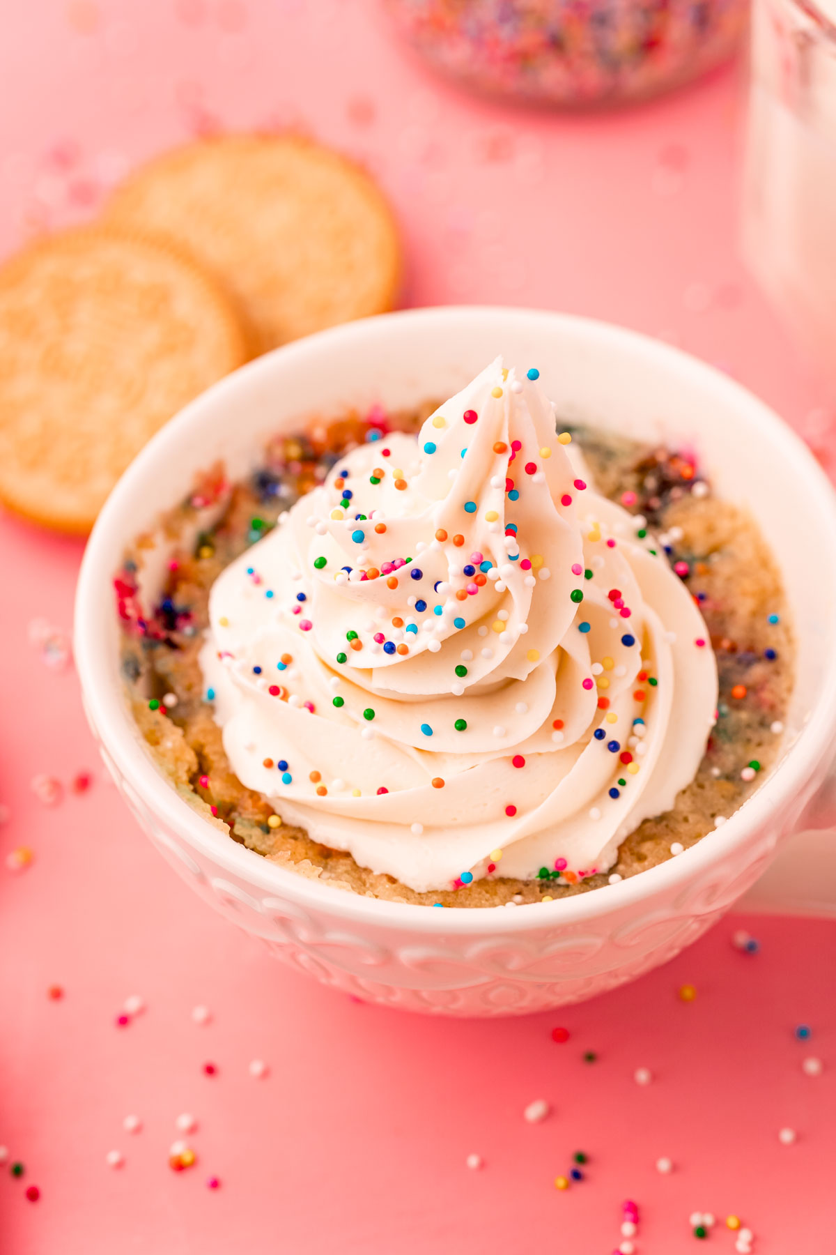 Golden Oreo Funfetti Mug Cake