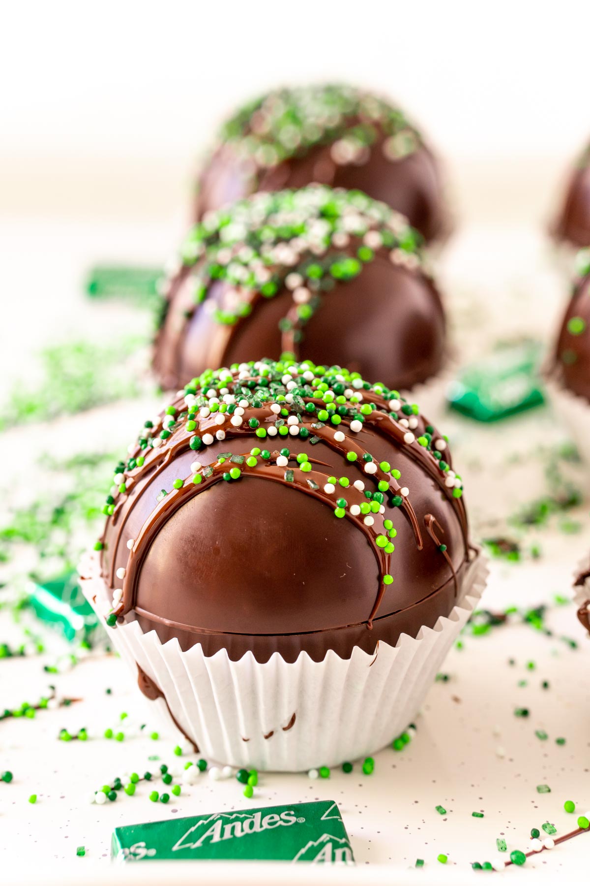 Mint Hot Chocolate Bombs