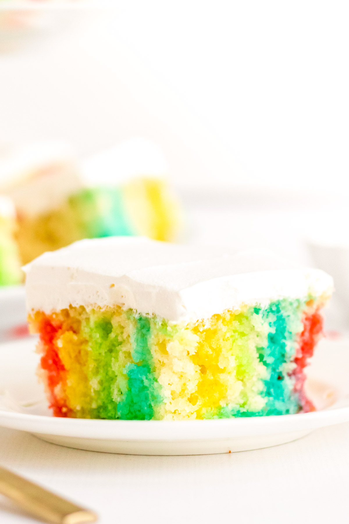 Rainbow Poke Cake