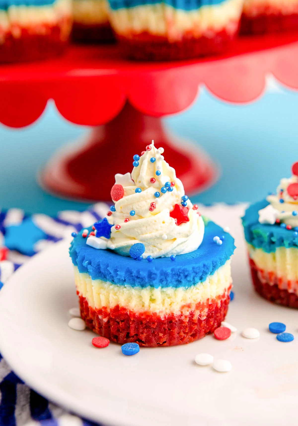 4th of July Mini Cheesecakes
