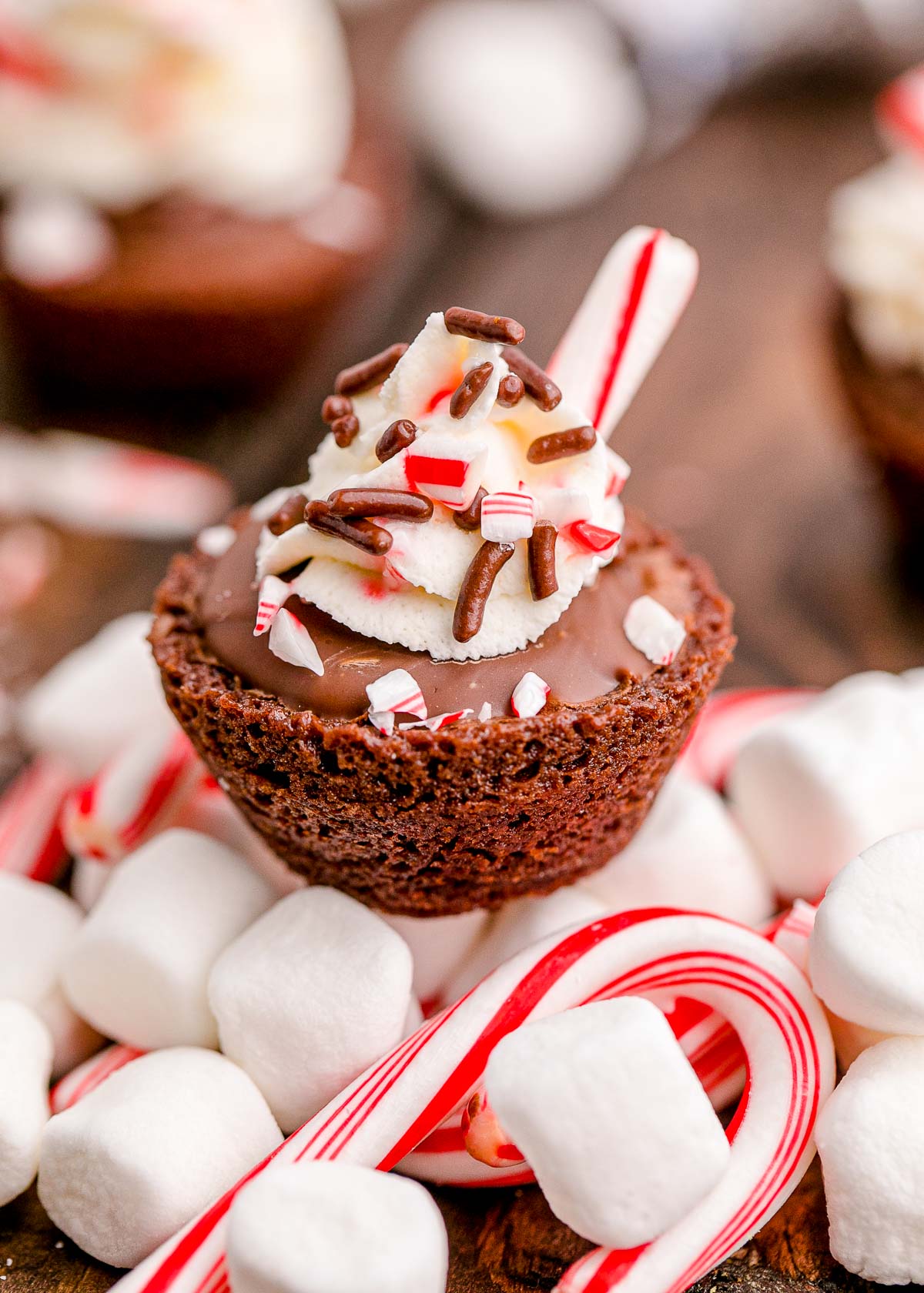 Hot Chocolate Brownie Bites