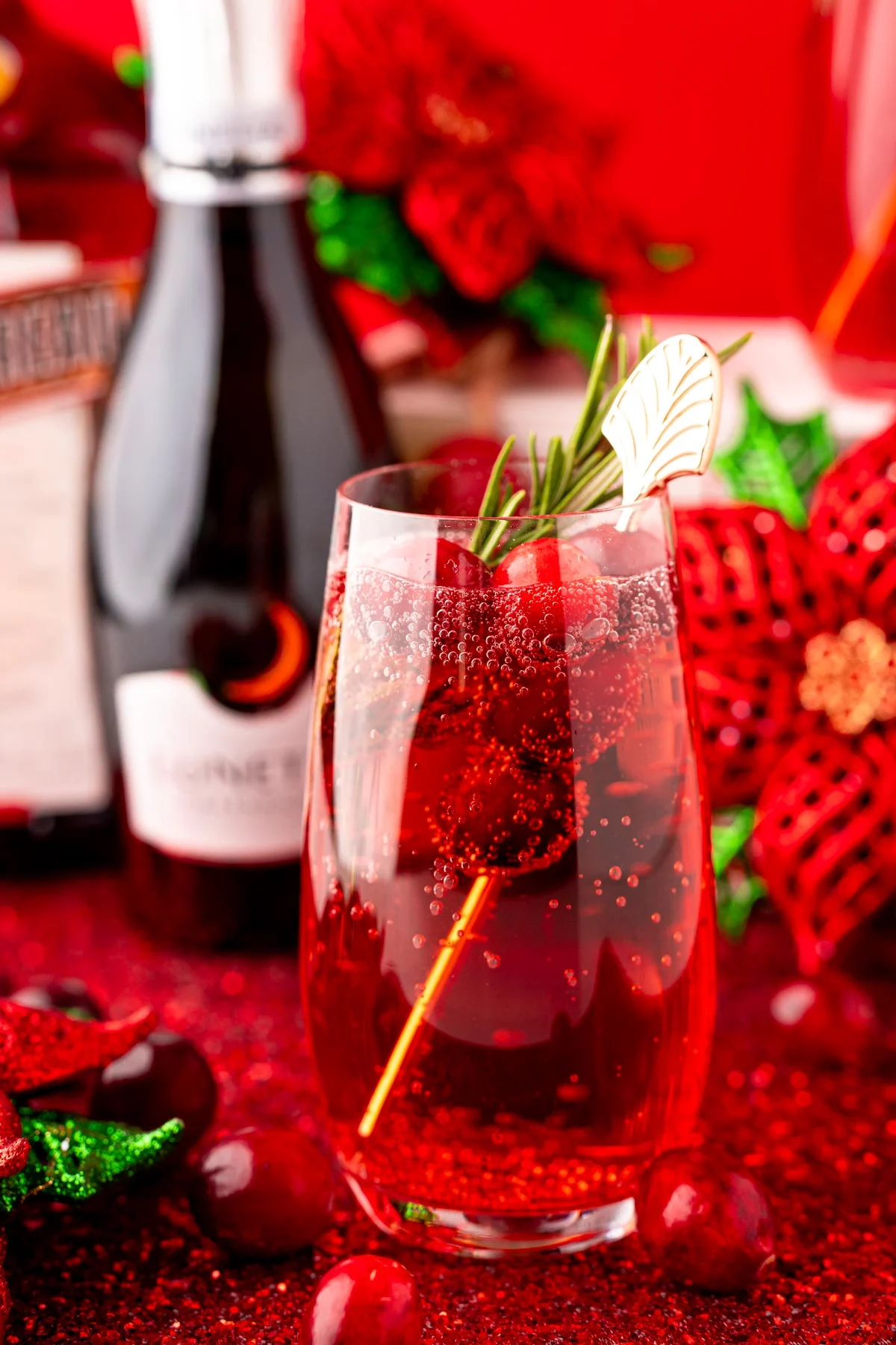 Cranberry Mimosa (Poinsettia Cocktail)