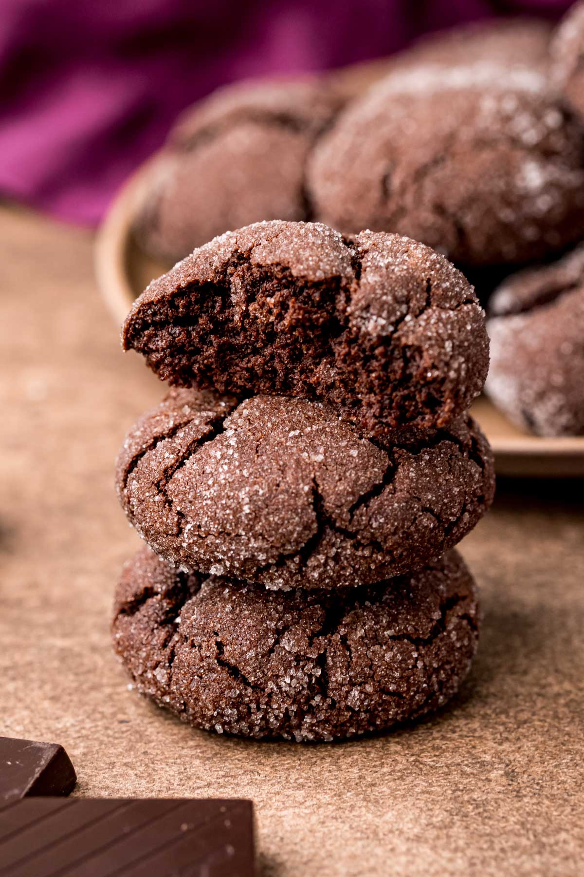 Soft Chocolate Sugar Cookies