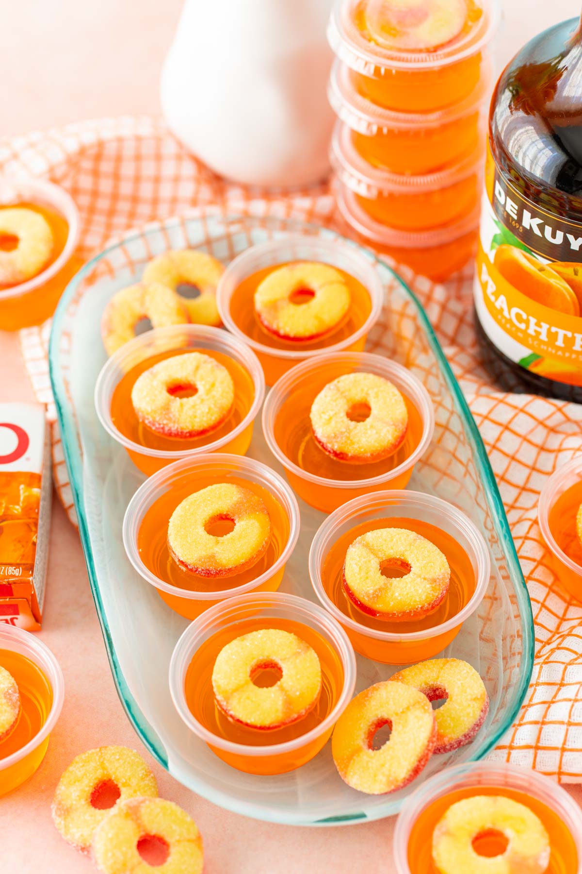 Fuzzy Navel Jello Shots