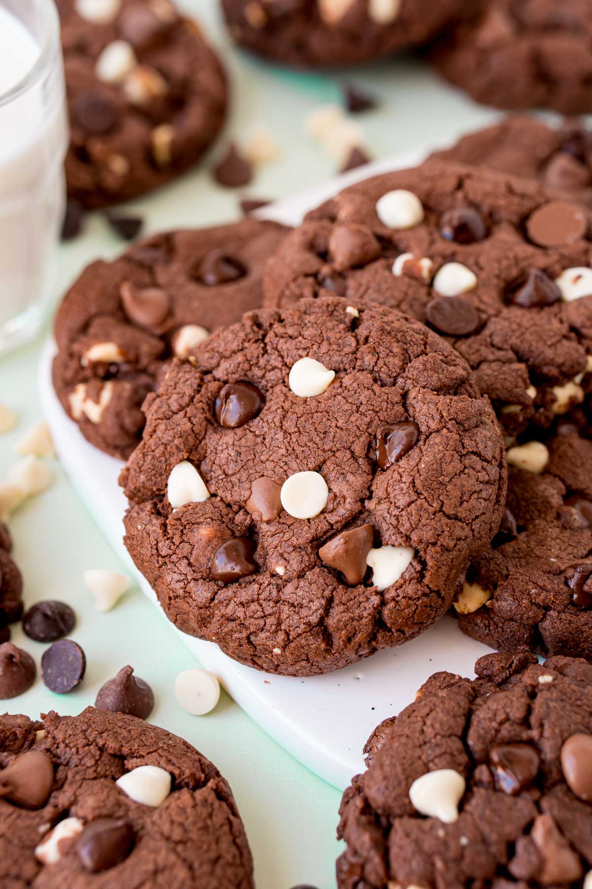 Triple Chocolate Chip Cookies