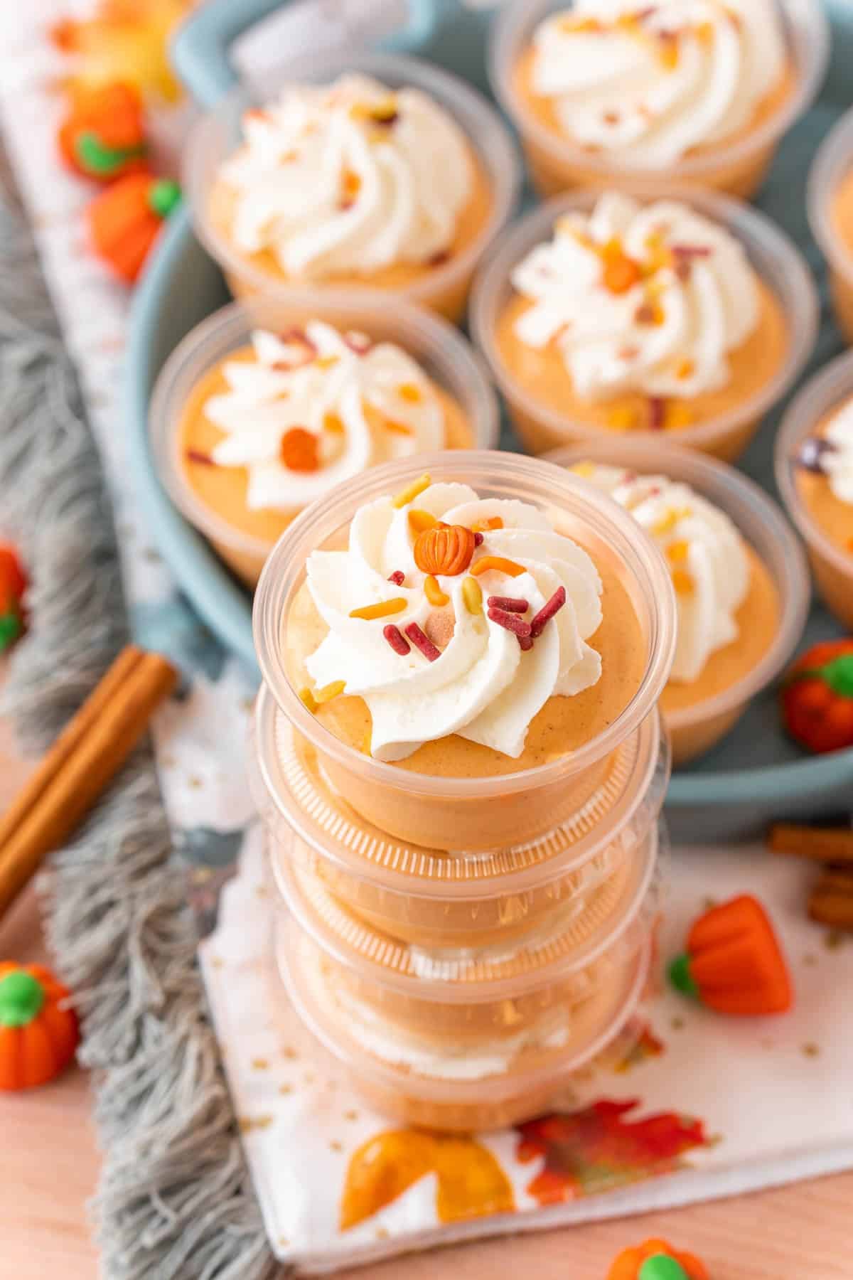 Pumpkin Spice Pudding Shots