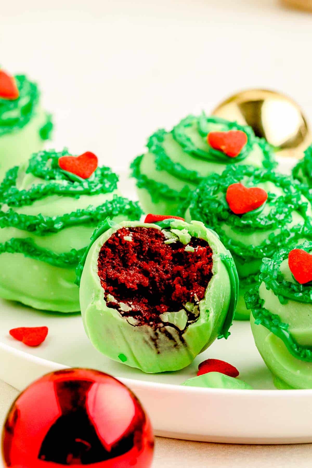 Grinch Cake Balls