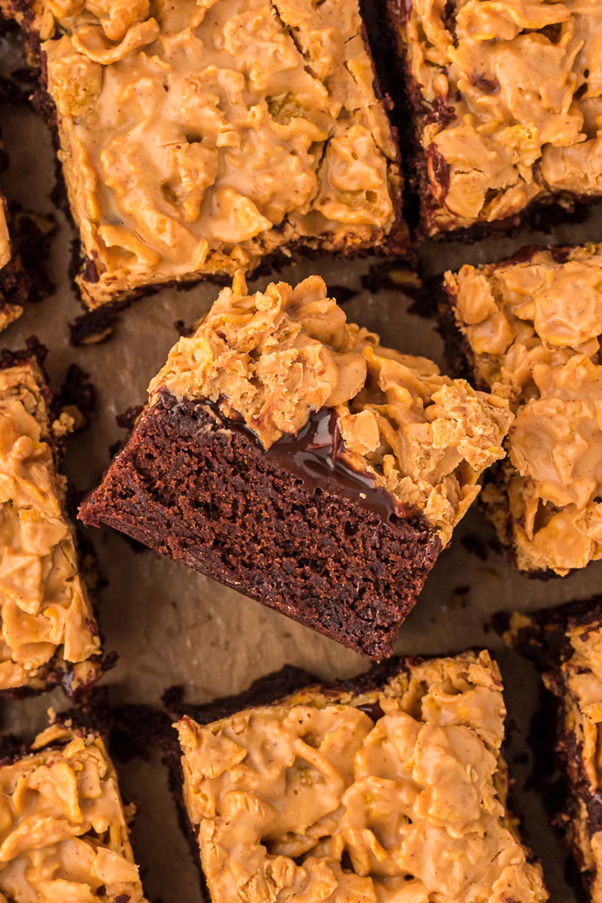 Peanut Butter Crunch Brownies