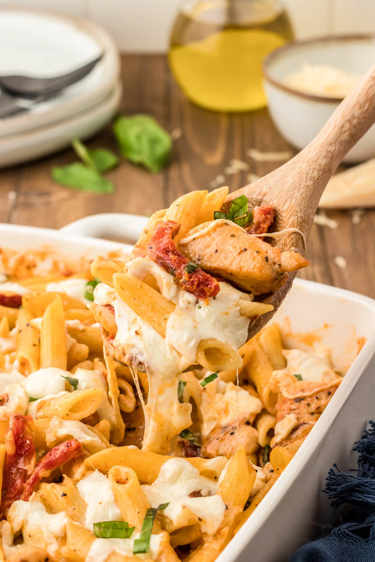 Marry Me Chicken Pasta Bake