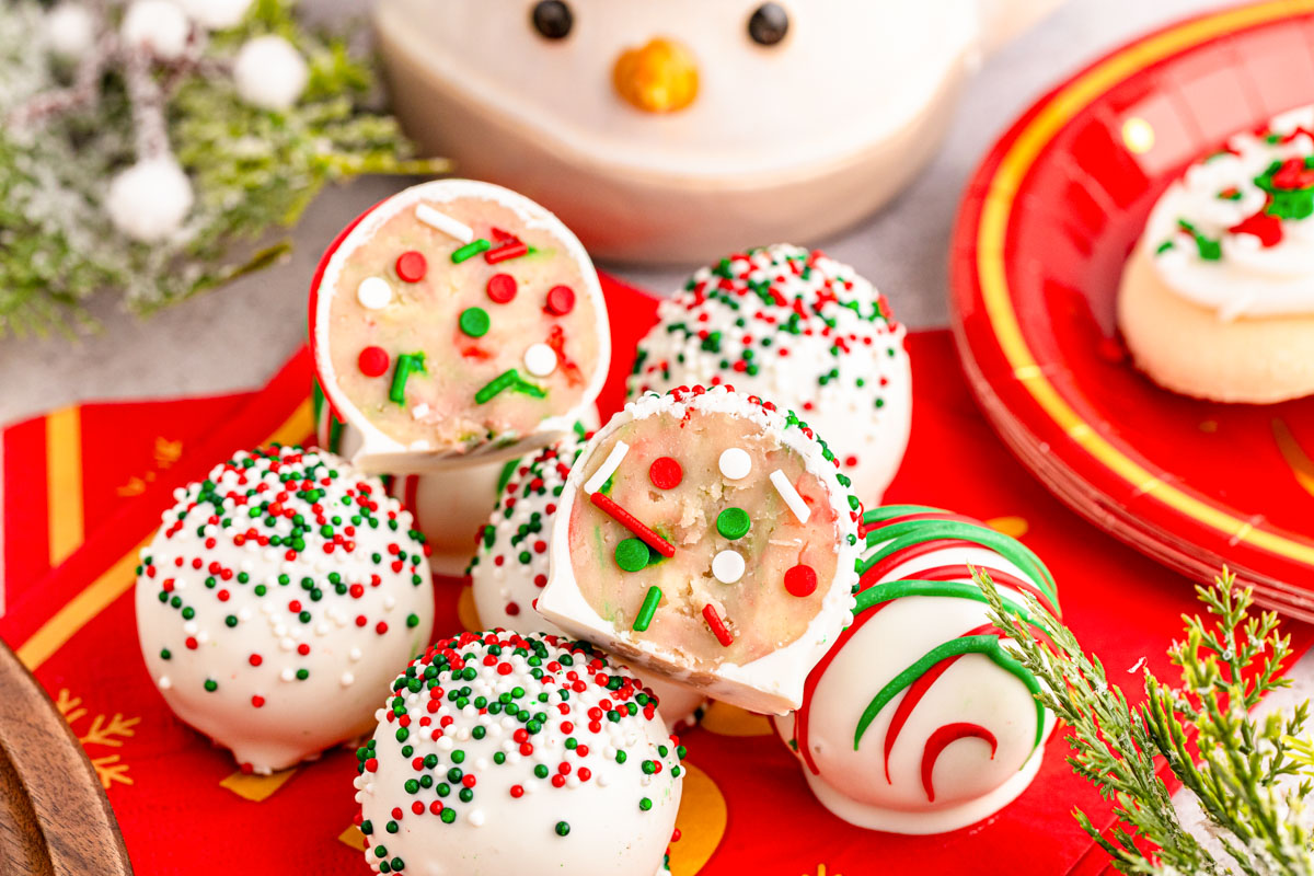 Christmas Sugar Cookie Balls